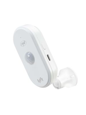 Senzor de miscare PIR PNI SafeHouse HS401 cu Wi-Fi, compatibil cu aplicatia Tuya, alarma sonora 80dB, difuzor incorporat