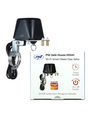 Valva inteligenta PNI Safe House HS541 cu Wi-Fi, pentru oprire alimentare conducta apa/gaz prin internet, compatibil cu 