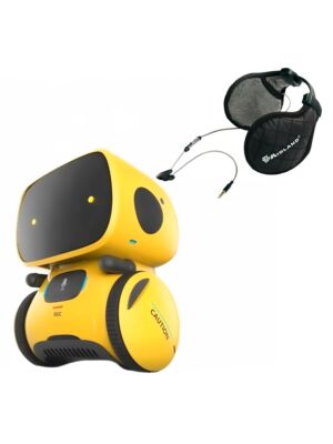 Pachet Robot inteligent interactiv PNI Robo One, control vocal, butoane tactile, galben + Casti Midland Subzero