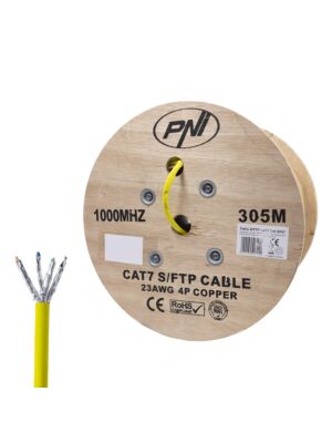 Cablu S/FTP CAT7 PNI SF07, 10Gbps, 1000MHz