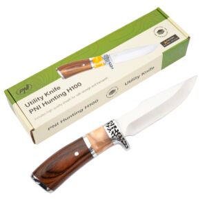 Cutit vanatoare PNI Hunting H100, lungime 215 mm, husa inclusa