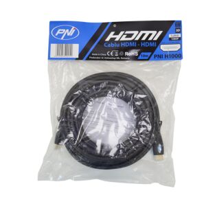 Cablu HDMI PNI H1000 High-Speed 1.4V, plug-plug, Ethernet, gold-plated, 10m