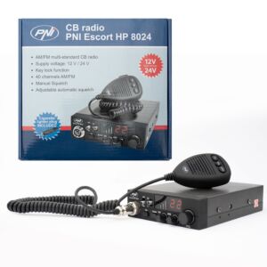 Statie radio CB PNI Escort HP 8024 cu ASQ reglabil si alimentare 12V-24V