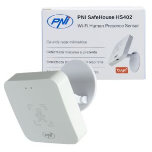 Senzor de prezenta PNI SafeHouse HS402 Wi-Fi, cu unde radar milimetrice, raza de 10 m, detecteaza miscarea si prezenta s
