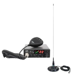 Kit Statie radio CB PNI Escort HP 8001L ASQ + Antena CB PNI ML145 cu magnet 145/PL