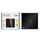 Intrerupator simplu cu touch PNI SH121, din sticla, negru, cu LED indicator, 10A 200W